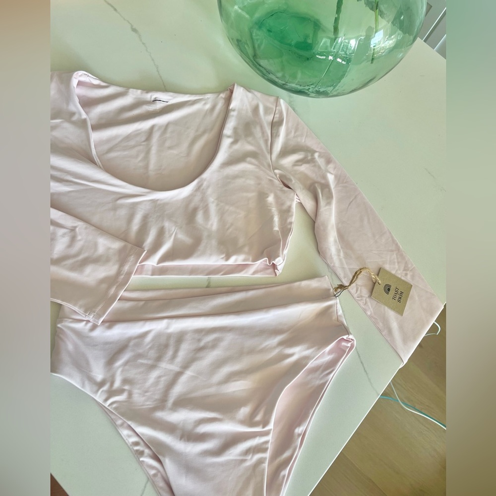 NWT TOAST SWIM Two piece long sleeved/high waisted bathing suit
